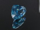 Best color top grade A large 13ct+ blue zircon drop/pear for high quality pendant from Cambodia