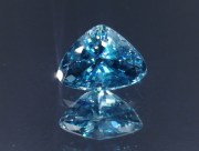 Beautiful color grade B large blue zircon drop/pear for high quality pendant from Cambodia