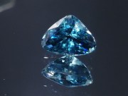 Beautiful color grade B large blue zircon drop/pear for high quality pendant from Cambodia