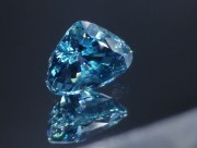 Beautiful color grade B large blue zircon drop/pear for high quality pendant from Cambodia