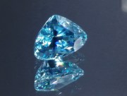 Beautiful color grade B large blue zircon drop/pear for high quality pendant from Cambodia