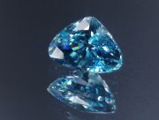 Beautiful color grade B large blue zircon drop/pear for high quality pendant from Cambodia