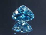 Beautiful color grade B large blue zircon drop/pear for high quality pendant from Cambodia