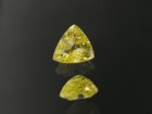 50% discount for this yellow natural sapphire below 1ct with trillion/triangle cut/shape