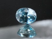 Affordable 5 carats sky blue zircon oval cut