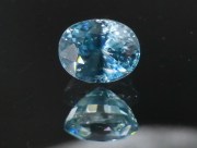 Affordable 5 carats sky blue zircon oval cut