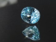 Affordable 5 carats sky blue zircon oval cut