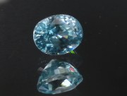 Affordable 5 carats sky blue zircon oval cut