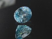 Affordable 5 carats sky blue zircon oval cut