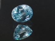 Affordable 5 carats sky blue zircon oval cut