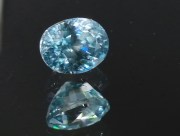 Affordable 5 carats sky blue zircon oval cut
