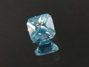 Affordable 2.4ct pastel blue natural Zircon princess / trimmed square cut from Ratanakiri, Cambodia. 