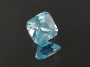 Affordable 2.4ct pastel blue natural Zircon princess / trimmed square cut from Ratanakiri, Cambodia. 