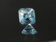 Affordable 2.4ct pastel blue natural Zircon princess / trimmed square cut from Ratanakiri, Cambodia. 