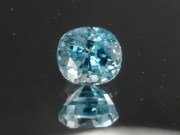 Discounted very shiny and affordable, cushion cut blue zircon from Cambodia
