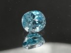 Discounted very shiny and affordable, cushion cut blue zircon from Cambodia