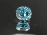 Discounted very shiny and affordable, cushion cut blue zircon from Cambodia