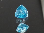 Good quality B+ grade blue Zircon, very clean and shiny, trillion cut