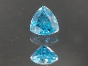 Good quality B grade blue Zircon, very clean and shiny, trillion cut