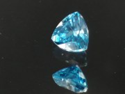 Good quality B+ grade blue Zircon, very clean and shiny, trillion cut