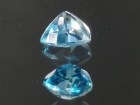 Good quality B+ grade blue Zircon, very clean and shiny, trillion cut