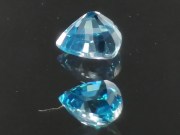 Good quality B+ grade blue Zircon, very clean and shiny, trillion cut