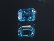 Cambolite gem: 4ct+ trimmed baguette (Octagon / Step Cut) sky blue Zircon from Cambodia