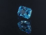 Cambolite gem: 4ct+ trimmed baguette (Octagon / Step Cut) sky blue Zircon from Cambodia