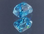 Cambolite gem: 4ct+ trimmed baguette (Octagon / Step Cut) sky blue Zircon from Cambodia