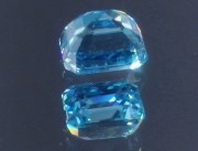 Cambolite gem: 4ct+ trimmed baguette (Octagon / Step Cut) sky blue Zircon from Cambodia