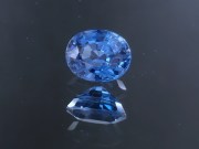 Wide 3ct grade A best blue color blue Zircon oval cut from Cambodia