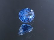 Wide 3ct grade A best blue color blue Zircon oval cut from Cambodia