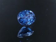 Wide 3ct grade A best blue color blue Zircon oval cut from Cambodia