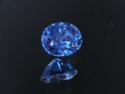 Wide 3ct grade A best blue color blue Zircon oval cut from Cambodia