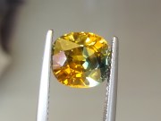 4 Colors Multi-Chrome, Bicolor Sapphire from Thailand 5ct + Cushion (yellow orange blue green colors)