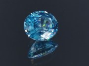 Large Blue Zircon - very wide while shallow, a big zircon gem