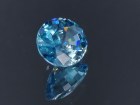 Large Blue Zircon - very wide while shallow, a big zircon gem