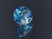 Large Blue Zircon - very wide while shallow, a big zircon gem