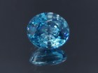 Large Blue Zircon - very wide while shallow, a big zircon gem