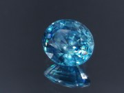 Large Blue Zircon - very wide while shallow, a big zircon gem