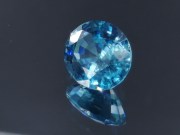 Large Blue Zircon - very wide while shallow, a big zircon gem