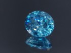 Large Blue Zircon - very wide while shallow, a big zircon gem