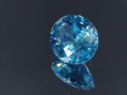 Large Blue Zircon - very wide while shallow, a big zircon gem