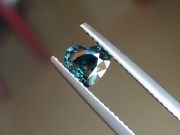 Green and Yellow to Blue Sapphire Heart Shaped from Chanthaburi Thailand. 