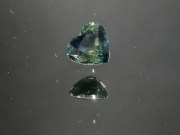 Green and Yellow to Blue Sapphire Heart Shaped from Chanthaburi Thailand. 