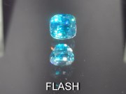 Atypical Deep Blue to Turquoise Zircon 3.31ct Cushion