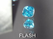 Atypical Deep Blue to Turquoise Zircon 3.31ct Cushion