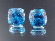 Top A-AAA Colour - Cut Grade Calibrated Pair of Blue Zircon