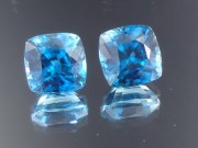 Top A-AAA Colour - Cut Grade Calibrated Pair of Blue Zircon