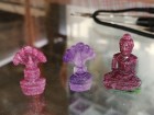 Buddha and Ganesha Carvings made of Tektite, Amethyst, Topaz, Ruby, Mother of Pearl, Marble, Bone, Ivory and more. 